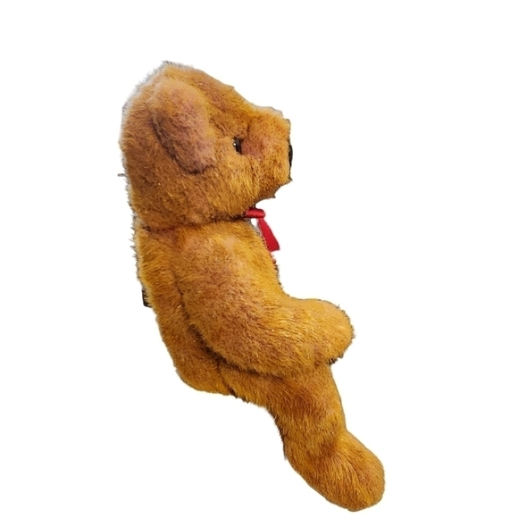 Vtg 1999 Taffybeary TY pinkish purple 14" bear with brown tips big nose unique - Picture 3 of 13